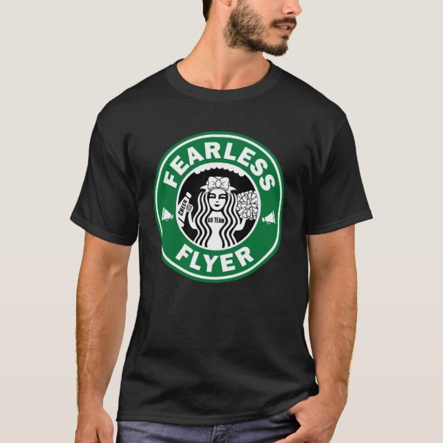 Cheer Fearless Flyer for Girls on Cheer Squad T-Shirt (Vorderseite)