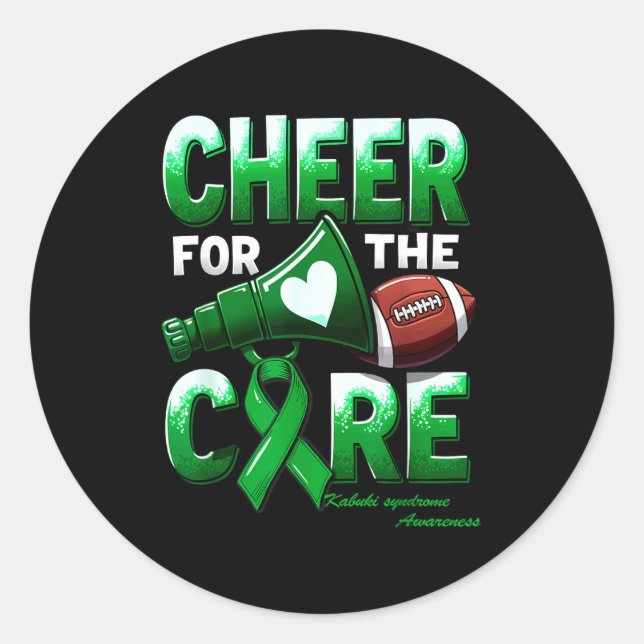 Cheer For Kabuki Syndrome Warrior  Runder Aufkleber (Vorderseite)