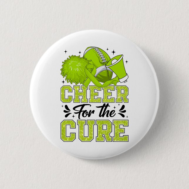 Cheer For The Cure Lymphom-Bewusstseins-Fußll Chee Button (Vorderseite)