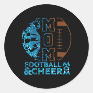 Cheer Fuß Cheerleading-Mama von Beiden Unordentlic Runder Aufkleber