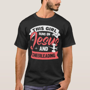 Cheer Girl Dieses Mädchen läuft auf Jesus und Chee T-Shirt