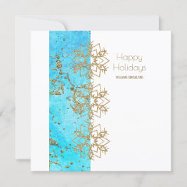 Cheer Gold und Watercolor Company Weihnachten Dankeskarte
