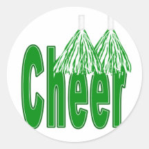 Cheer Green Stickers