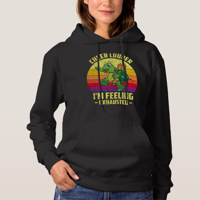 Cheer Louder I'm Feeling Exhausted Triathlon Marat Hoodie (Vorderseite)