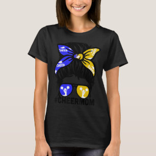 Cheer Mama Blue & Gold Cheerleader Mama Mes T-Shirt