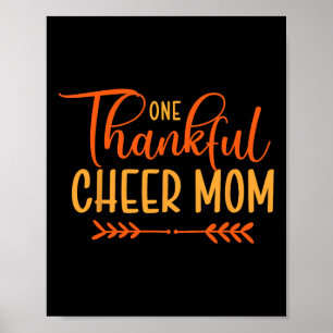 Cheer-Mama Cheerleading Herbst Thanksgiving Dankba Poster