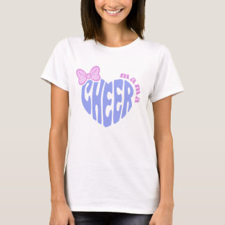 Cheer Mama Mom Süßes Herz Mit Schleife T-Shirt