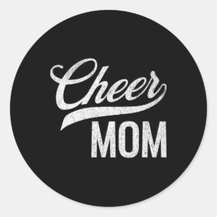 Cheer-Mama Rot-Weiß Cheerleading passende Paare Runder Aufkleber
