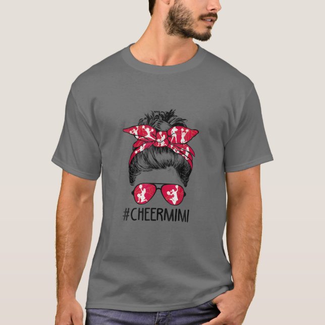 Cheer Mimi Cheerleader Mimi Life Messy Bun Mother' T-Shirt (Vorderseite)