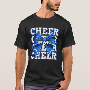 Cheer Mom Blaues Band Cheerleader-Wettkampfspiel T-Shirt
