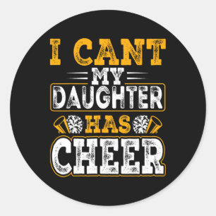 Cheer-Mom-Cheerleading – Ich kann nicht, meine Toc Runder Aufkleber