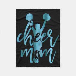 Cheer Mom Cheerleading-Shirt Türkis  Fleecedecke
