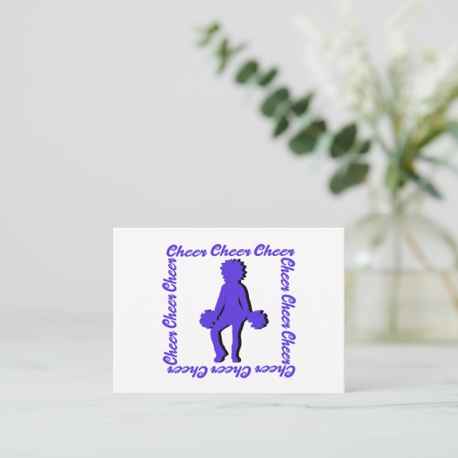 Cheer Notecard #4 ( Lila ) Mitteilungskarte (Stehend Vorderseite)