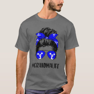 Cheer Oma Life Messy Bun Hair Cheerleading Mot T-Shirt