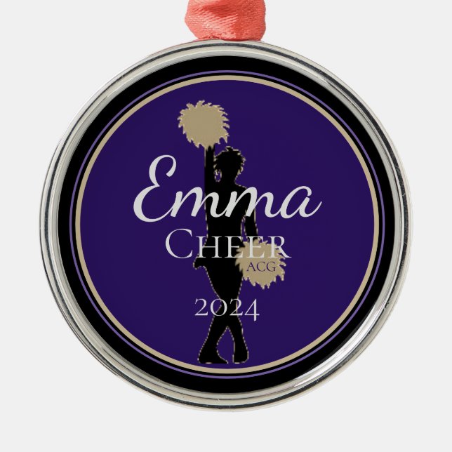 Cheer Ornament Cheerleader Aus Metall (Vorne)