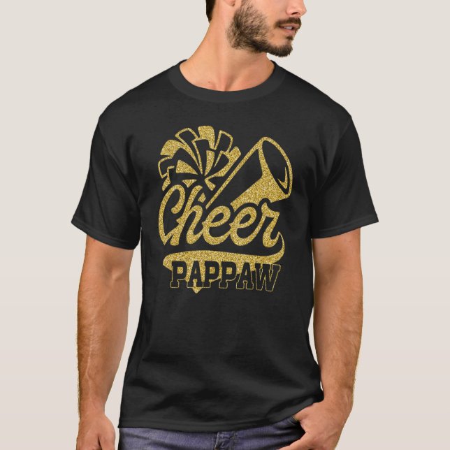 Cheer Pappaw Biggest Fan Cheerleader Father's Day T-Shirt (Vorderseite)