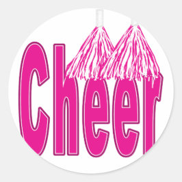 Cheer Pink Stickers
