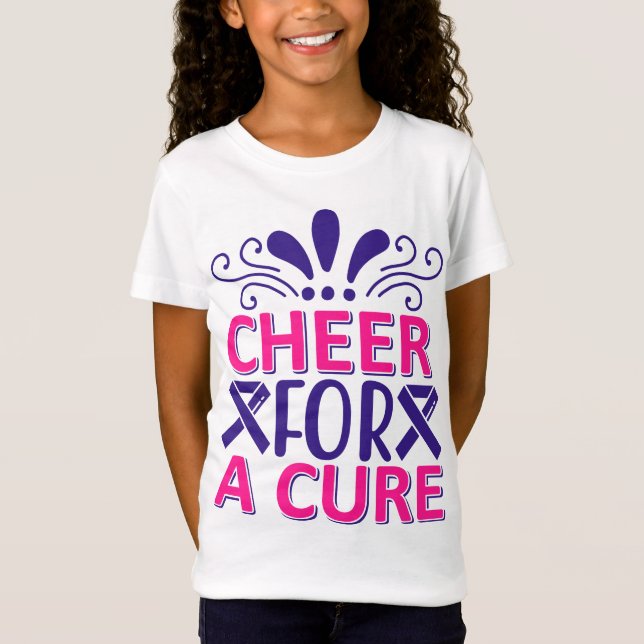 Cheer pour un T-shirt rose et pourpre (Devant)