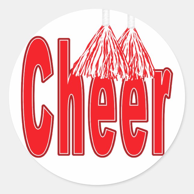 Cheer Red Stickers (Vorderseite)