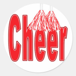 Cheer Red Stickers