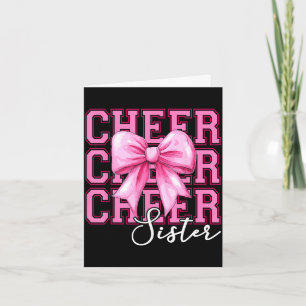 Cheer Schwester Cheerleader Kokette Bogen Schweste Karte