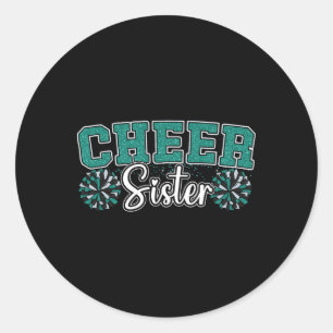 Cheer-Schwester Meine Lieblings-Cheerleaderin nenn Runder Aufkleber