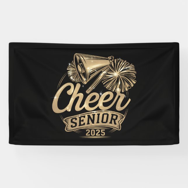 Cheer Senior 2025 Cheerleader Abschluss Class of Banner (Horizontal)