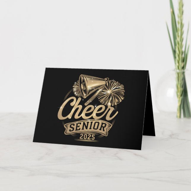 Cheer Senior 2025 Cheerleader Abschluss Class of Dankeskarte (Vorderseite)