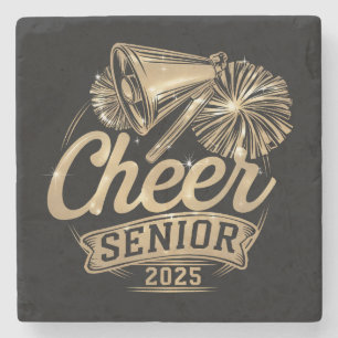 Cheer Senior 2025 Cheerleader Absolventenklasse Vo Steinuntersetzer