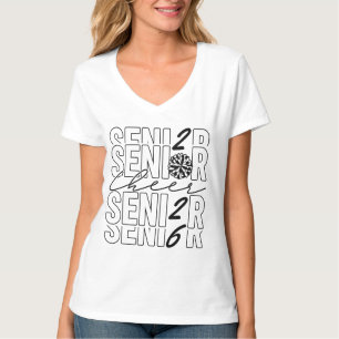 Cheer Senior 2026 Damen V-Ausschnitt T-Shirt