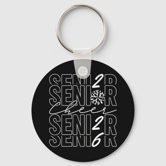 Cheer Senior 2026 Metal Circle Keychain Schlüsselanhänger (Vorderseite)
