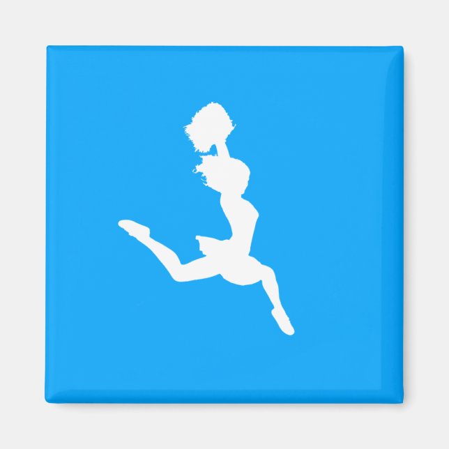 Cheer Silhouette Magnet Blue (Vorne)