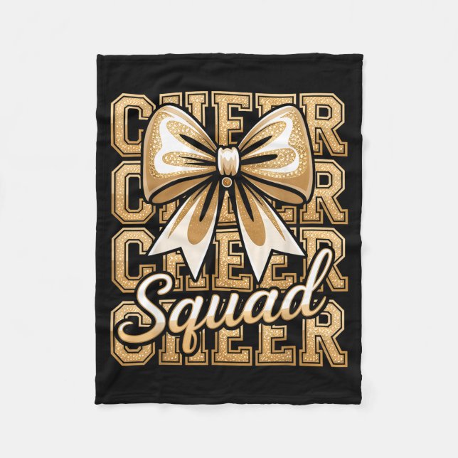 Cheer Squad Gold Funny Srt Cheerleader Cheerleadin Fleecedecke (Vorderseite)