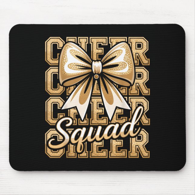 Cheer Squad Gold Funny Srt Cheerleader Cheerleadin Mousepad (Vorne)