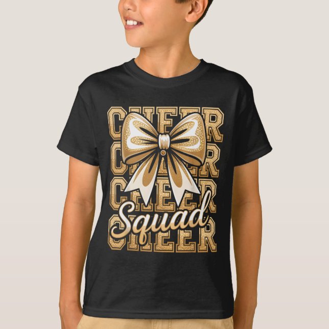 Cheer Squad Gold Funny Srt Cheerleader Cheerleadin T-Shirt (Vorderseite)