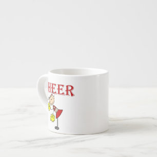 CHEER Stäbchen Figur Cheerleader T-Shirts und Gesc Espressotasse