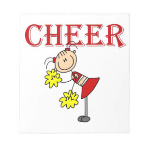 CHEER Stäbchen Figur Cheerleader T-Shirts und Gesc Notizblock