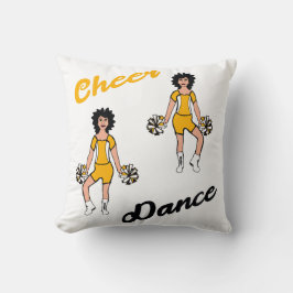 Cheer/Tanz-Throw Kissen Schwarz & Gold