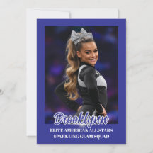 Cheer Team Cheerleader Signature Cards