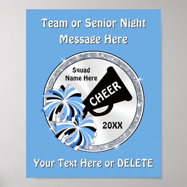 Cheer Team oder Senior Night Cheer Poster Ideen (Vorne)