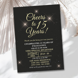 Cheer to fifteen Years - 15th Anniversary Einladung