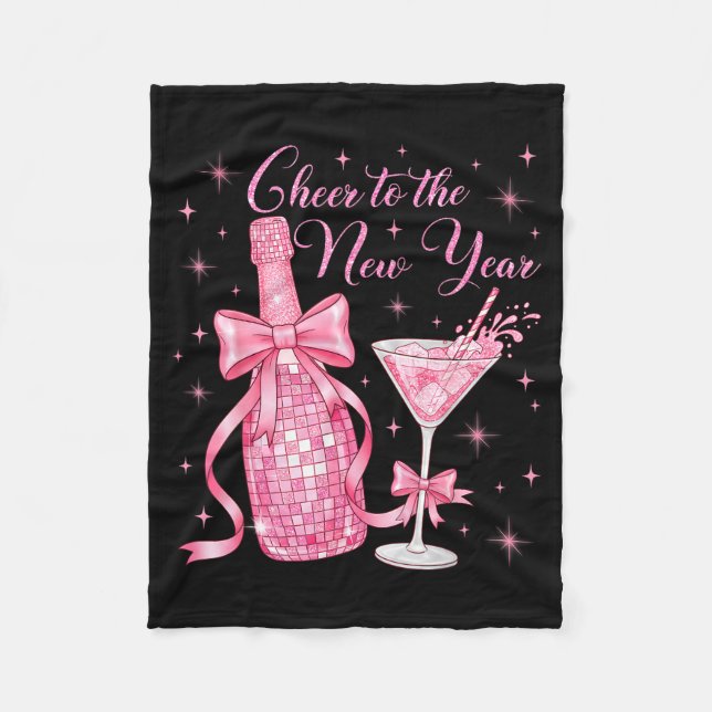 Cheer To The New Year Happy New Year 2026 Countdow Fleecedecke (Vorderseite)