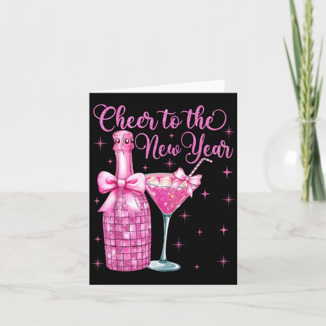 Cheer To The New Year Happy New Year 2026 Party  Karte (Vorderseite)