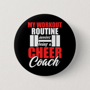 Cheer-Trainer-Workout Cheerleading Cheering-Team Button