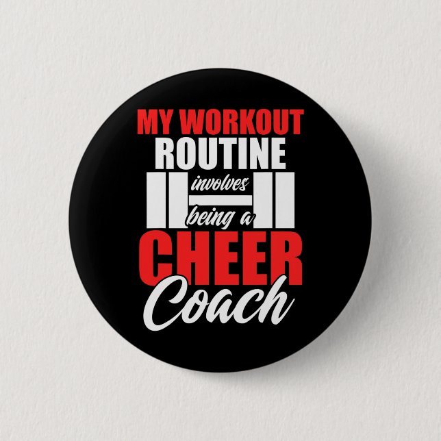 Cheer-Trainer-Workout Cheerleading Cheering-Team  Button (Vorderseite)