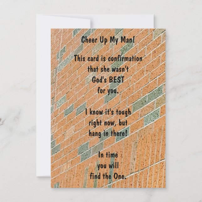 Cheer Up Man! Flache Grußkarte (Vorderseite)