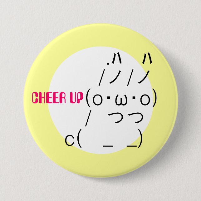 Cheer up Rabbit Button (Vorderseite)