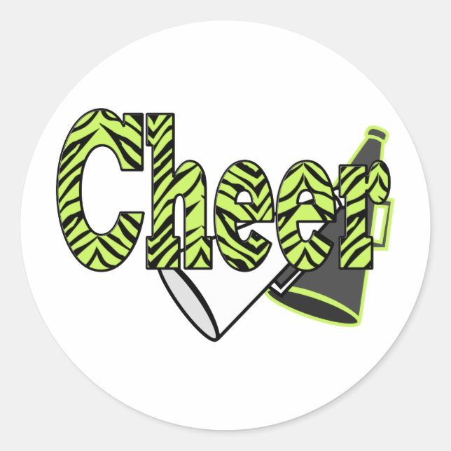 Cheer Zebra Sticker (Vorderseite)
