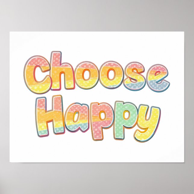 Cheerful and Positive Kids Typography Poster (Vorne)
