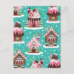 Cheerful Christmas gingerbread Feiertagspostkarte